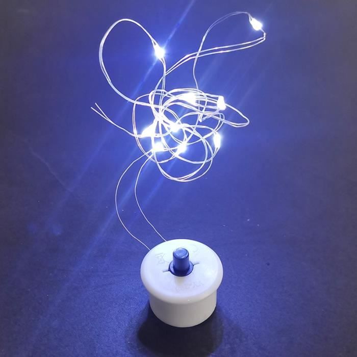 Guirlande lumineuse,Mini ampoule LED avec fil de cuivre, 12 pièces-lot,  bricolage, guirlande lumineuse, petite - CR2032 white 1M