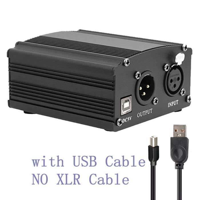 Seul câble USB Microphone de Studio bm 800, 48V, USB, alimentation fantôme,  karaoké, carte son, ordinateur, a - Cdiscount Informatique