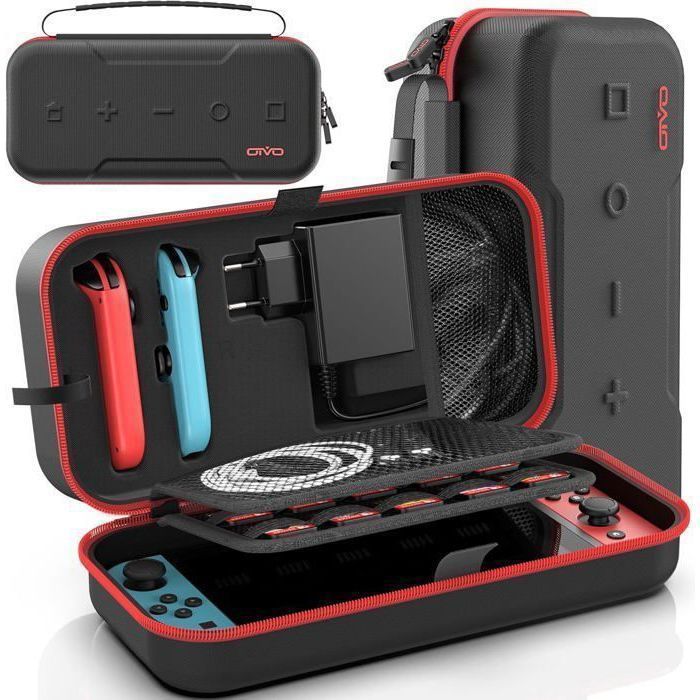 Étui Rigide pour Nintendo Switch Housse de Transport pour Joycon et Adaptateurs Hardcase Protection Switch Coque de Rangement - vue 2