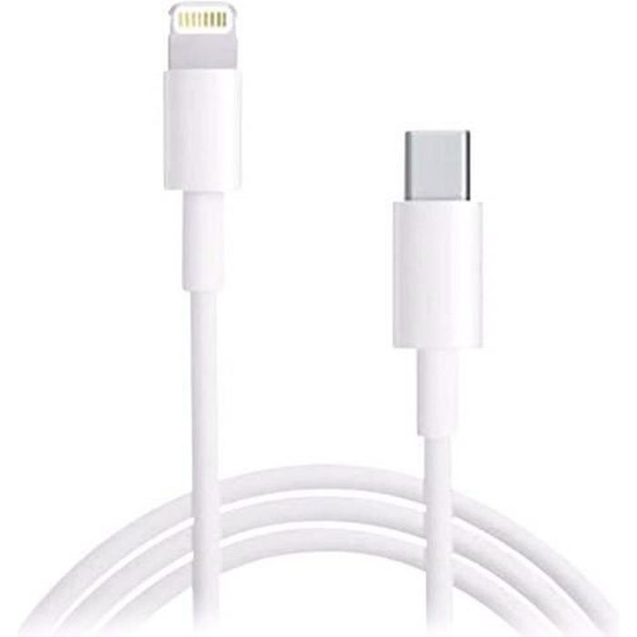 Cable USB-C Lightning pour iPhone 12 / 12 MINI / 12 PRO / 12 PRO MAX / 11  PRO / 11 PRO MAX, 1M, - Cdiscount Téléphonie
