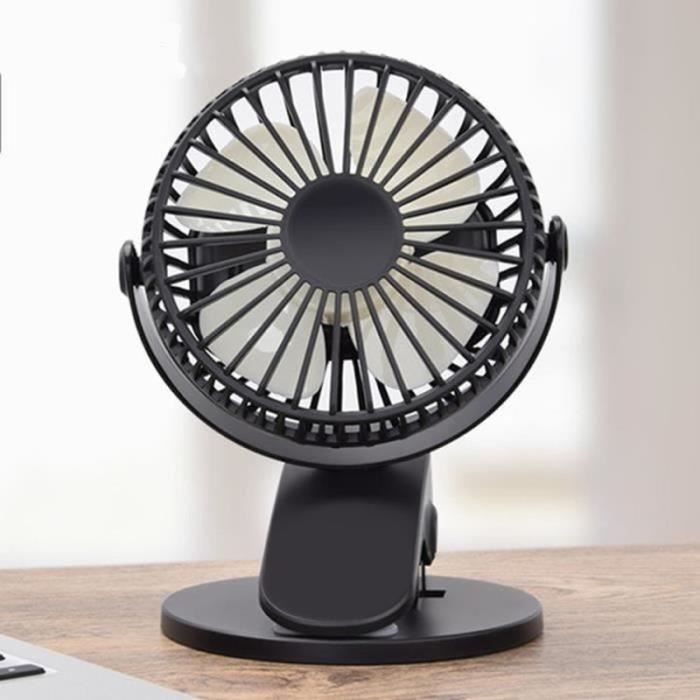 Mini Ventilateur De Bureau - JAUNE - Connexion USB 13cm Diam M&eacute;tal JAUNE