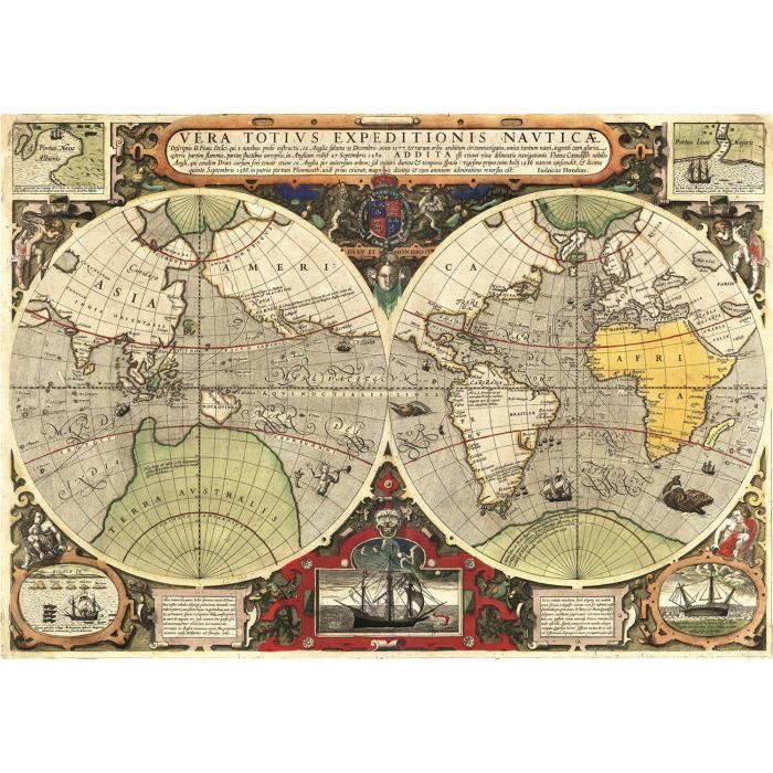 Puzzle - CLEMENTONI - Antique nautical map - 6000 pièces - Voyage et cartes - Matériau recyclé