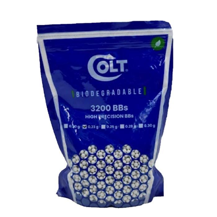 Billes COLT 0,20 g Bleu Blanc Rouge en bouteille 1000 Bbs - Billes