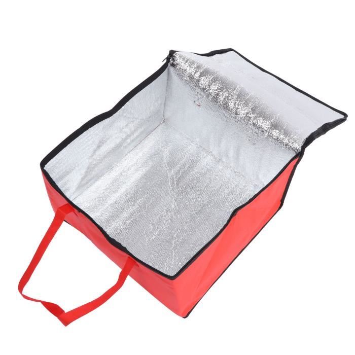 Grand Sac Isotherme Livraison 40x40x33 Cm Avec Séparateur Chaud/Froid - Idéal Restaurants, Pizza, Pic Nic