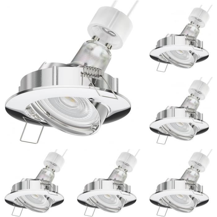 Lot De 12 Spots LED Encastrés Sunco 5/6 Pouces - CCT Réglable 2700K-5000K - Variables - IP Humide