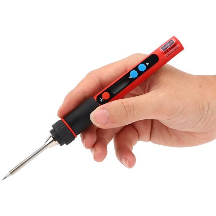 Fer à Souder USB 5V 8W - Mini Pistolet Température Réglable Avec Support Et Fil Étain