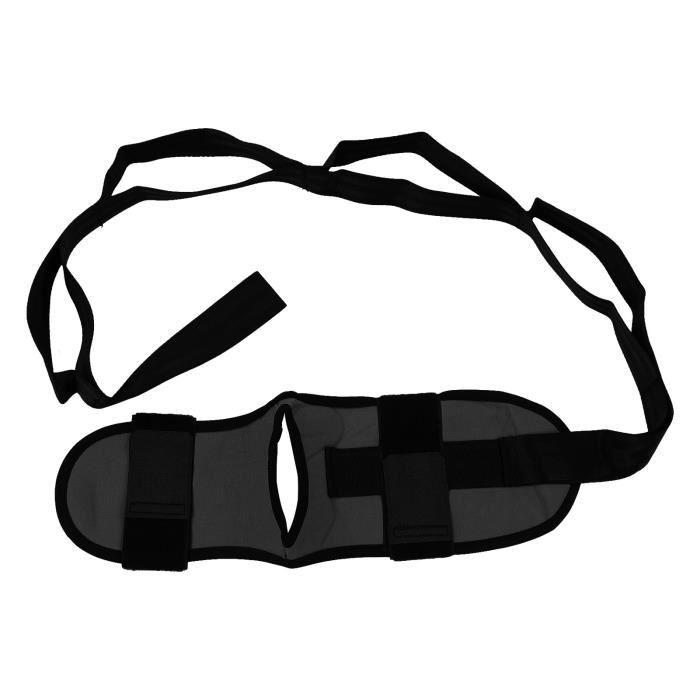 La couleur noire Ceinture de Yoga pour étirements, sangle de rééducation des pieds, fasciite