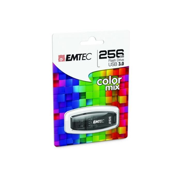 Clé USB 256GB EMTEC C410 (Noir) USB 3.0 - Cdiscount Informatique