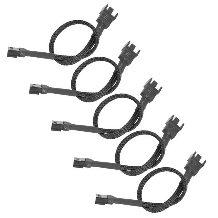 Garosa Câble d'extension pour ventilateur CPU 5Pcs Câble d'Extension à