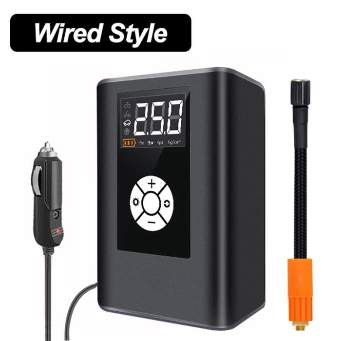 EVARY Mini Compresseur D’Air Portatif Voiture 4000mAh - Pompe Électrique 150 PSI Écran LCD Gonfleur Rechargeable