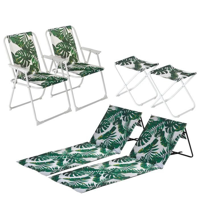 Set Mini Meubles De Plage 3 Pièces – Table, 2 Chaises Et Parasol, Plastique, Pour Maison De Poupée, Décoration Mini