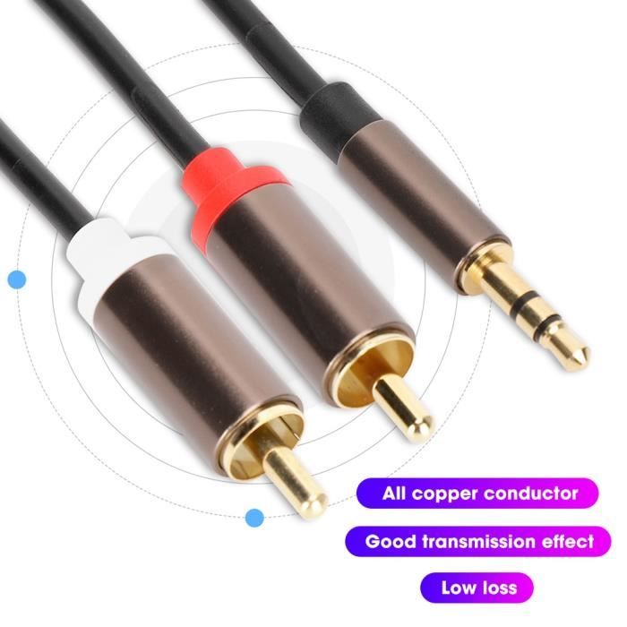 Câble Audio Voiture 3.5mm Mâle-mâle - 1.5m, Cuivre, Pour Connecter Smartphone/MP3 à L'autoradio - 11