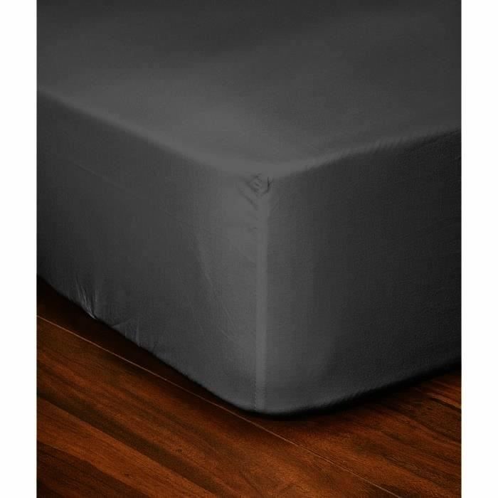 LOVELY HOME Drap Housse 100% coton 90x190x30 cm Lot de 2 - vue 3