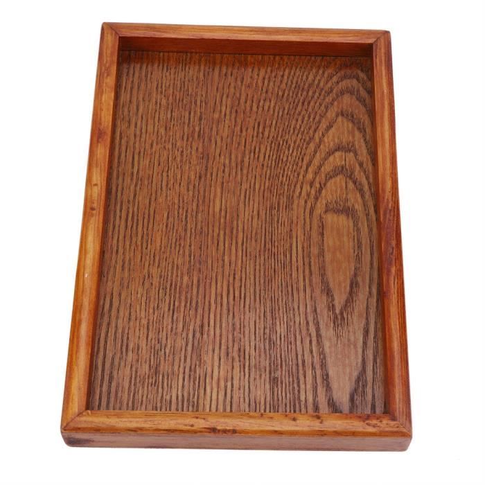Petit Plateau En Bois Noir Rectangulaire - Plateau à Thé Ou Café - 22x12cm, 25x18cm, 30x20cm
