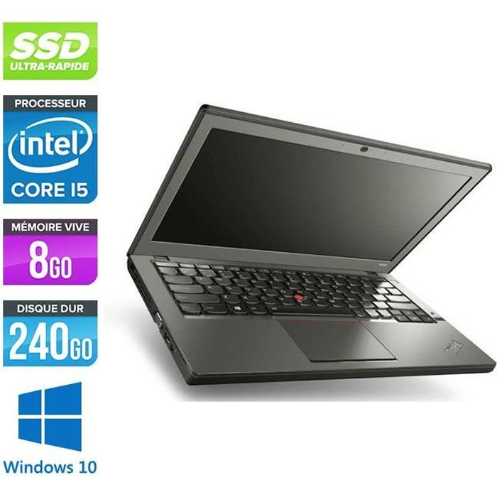 Vente PC Portable Pc portable Lenovo X240 - i5 - 8Go - 240 Go SSD - 12,5'' - W10 pas cher Vente PC Portable Pc portable Lenovo X240 - i5 - 8Go - 240 Go SSD - 12,5'' - W10 pas cher