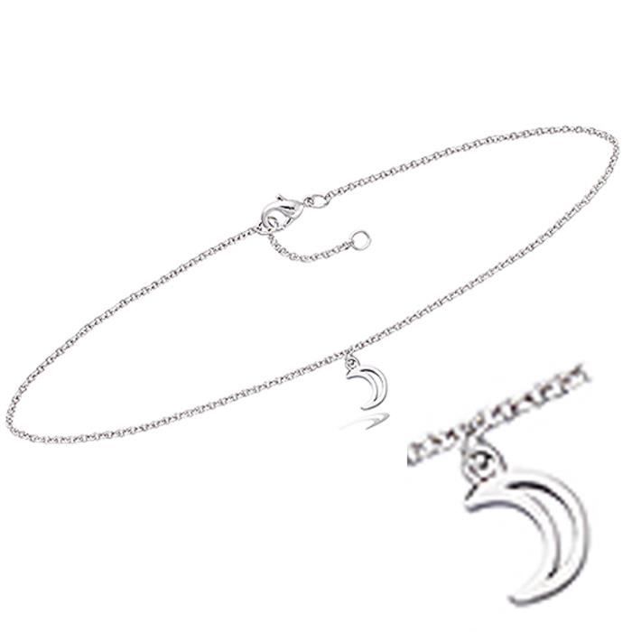 Chaine Cheville Argent Luna Argente Rhodie 25 Cm 8x6 Mm Q26 Argente Achat Vente Chaine De Cheville Chaine Cheville Argent Lun