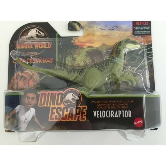 jurassic world 2021 velociraptor dinosaure figurine wild pack dino escape
