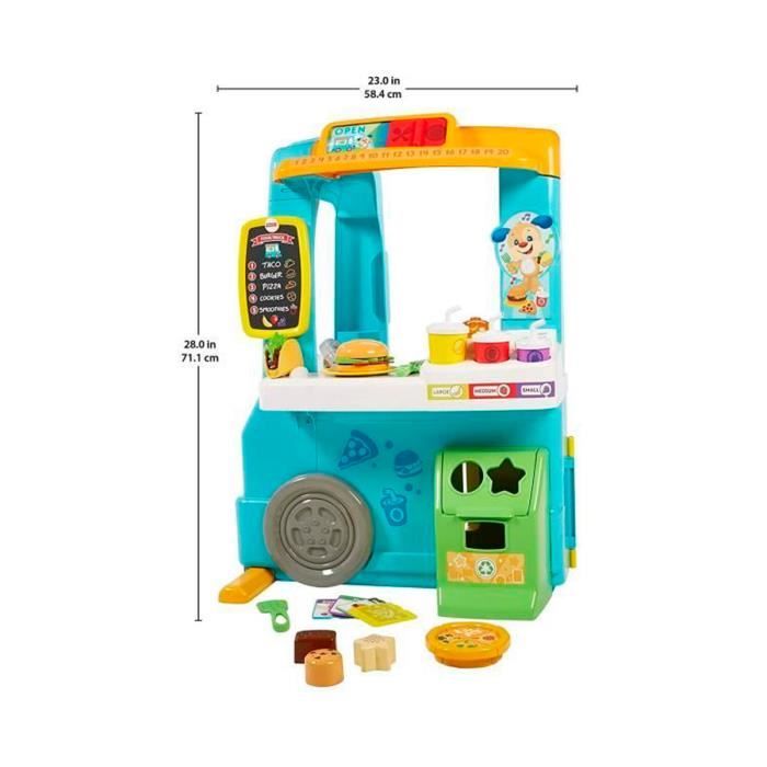 Camion food truck jouet - MEGA BLOKS - MEGA BLOKS FOOD TRUCK - Bleu - Transformable en cuisine - 2 façons de jouer