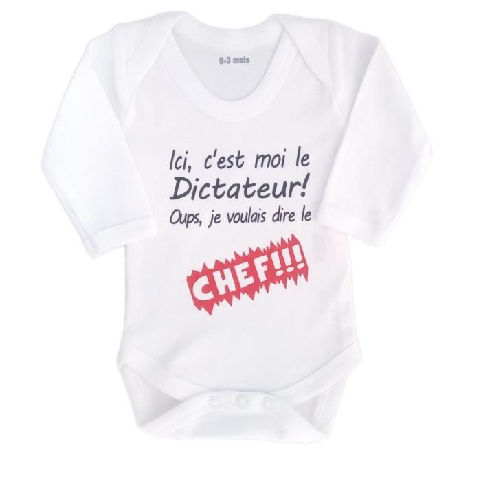 Body Bebe Humour Pour Fille Ou Garcon C Est Moi Le Chef Blanc Cdiscount Pret A Porter Body Bebe Humour Pour Fille Ou Garcon C Est Moi Le Chef Blanc Cdiscount Pret A Porter