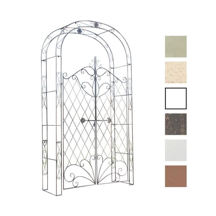 Arche à Rosiers Métal DanDiBo - Porte Intégrée 130 Cm - Vert - 250 Cm Hauteur