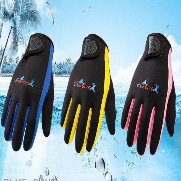 1 paire 1.5mm néoprène wetsuits gants plongée natation surf canoë