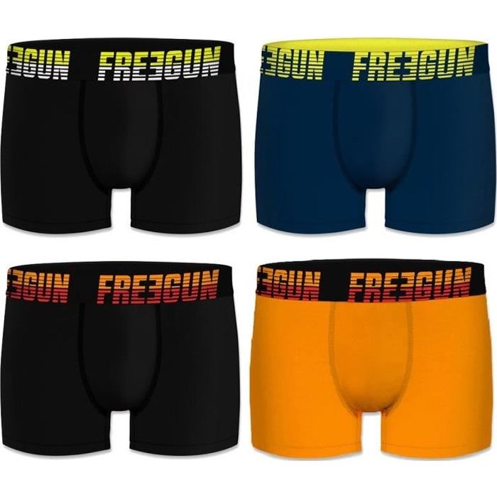 Lot de 3 FREEGUN Calecon Boxer Homme Microfibre