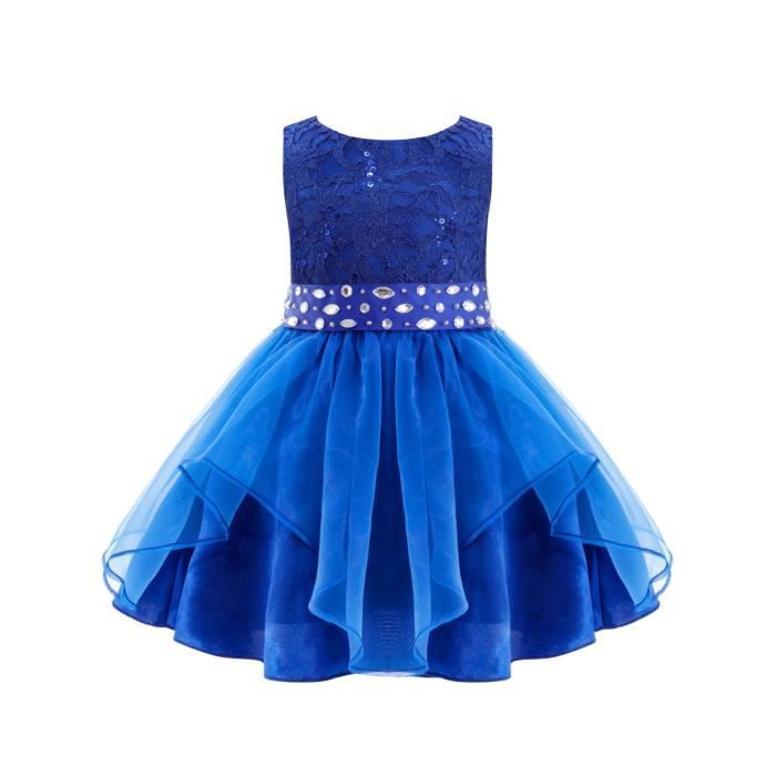 YIZYIF Bébé Fille Robe de Princesse Baptême Cérémonie Paillette