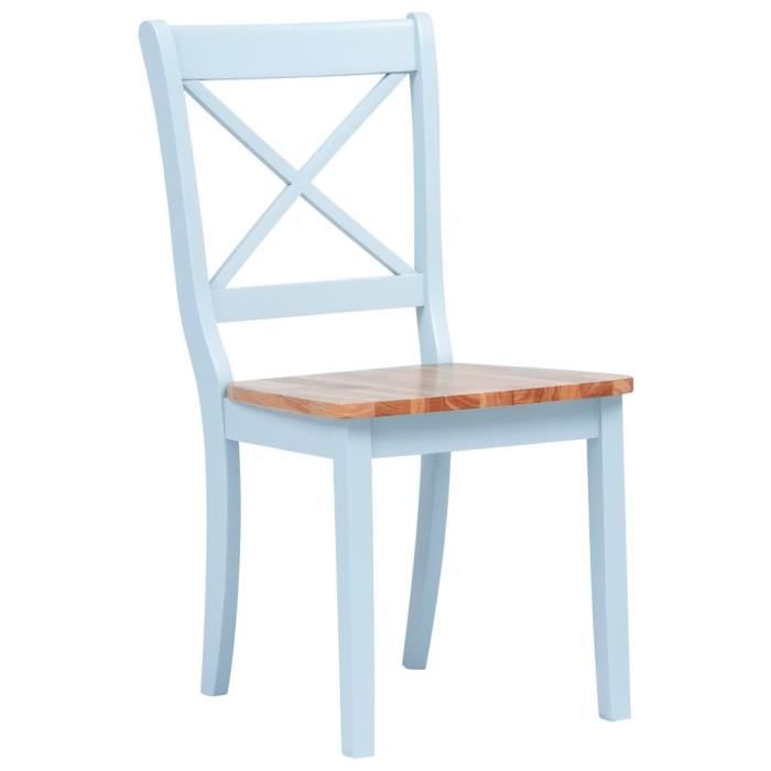 omabeta chaises de cuisine - chaises à dîner 2 pcs gris et bois clair bois d'hévéa massif - meubles haut de gamme - m16310