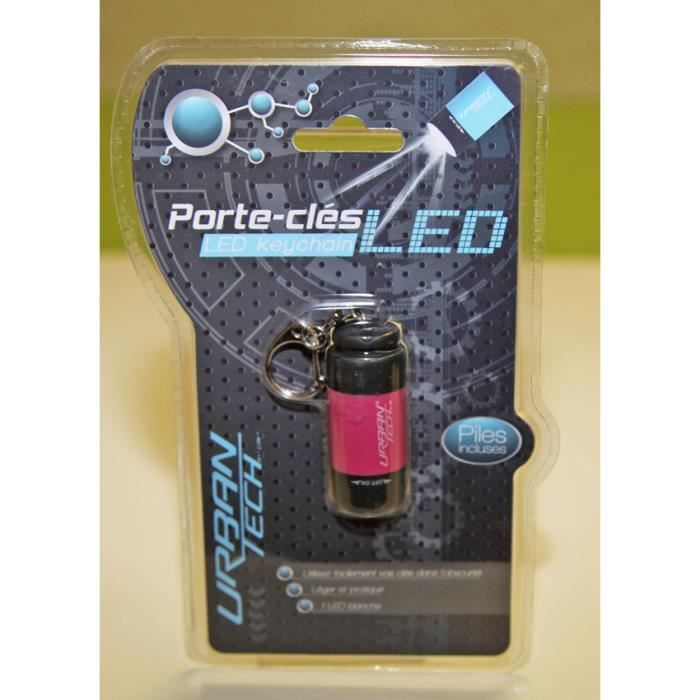 Porte-clé lampe de poche LED, mini lampe torche portable, porte-clés