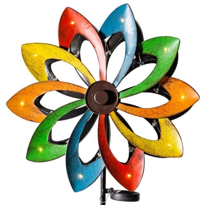 Moulin à Vent étoile Filante Avec Lumières Led Dia 45cm Par Primrose