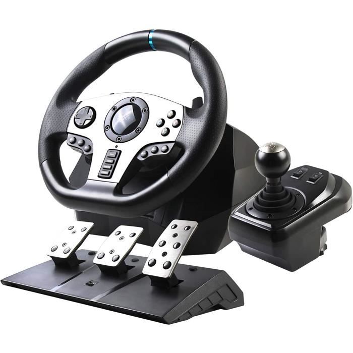 Volant de course PXN V9, volant de course avec pedales et levier de  vitesses Pour PC, PS3, PS4, Xbox One, Nintendo Switch, vo - Cdiscount  Informatique