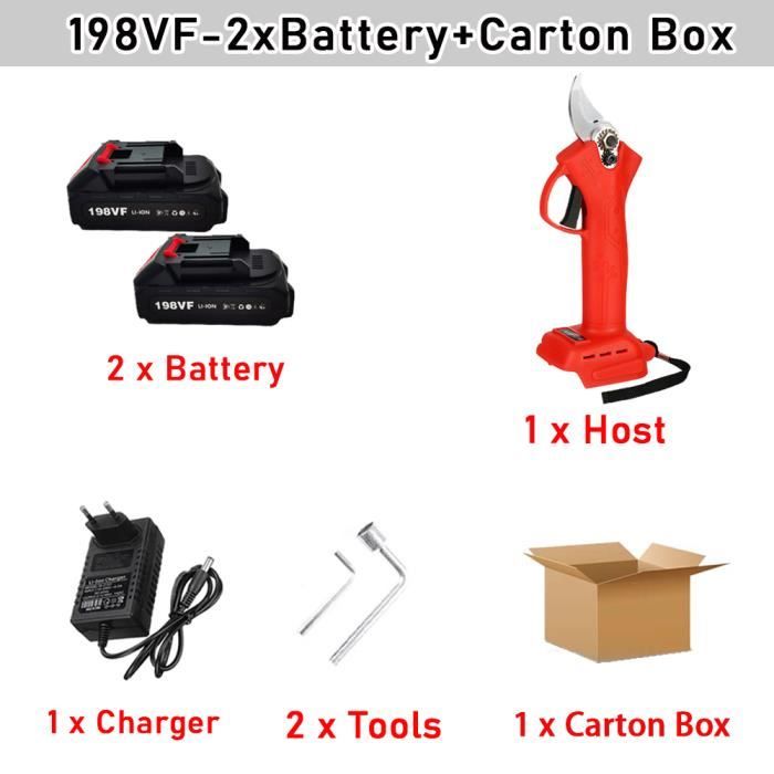 Sans batterie - Sécateur électrique sans fil, ciseaux sans balais, sécateur  de jardin, batterie Makita 18V, s - Cdiscount Jardin