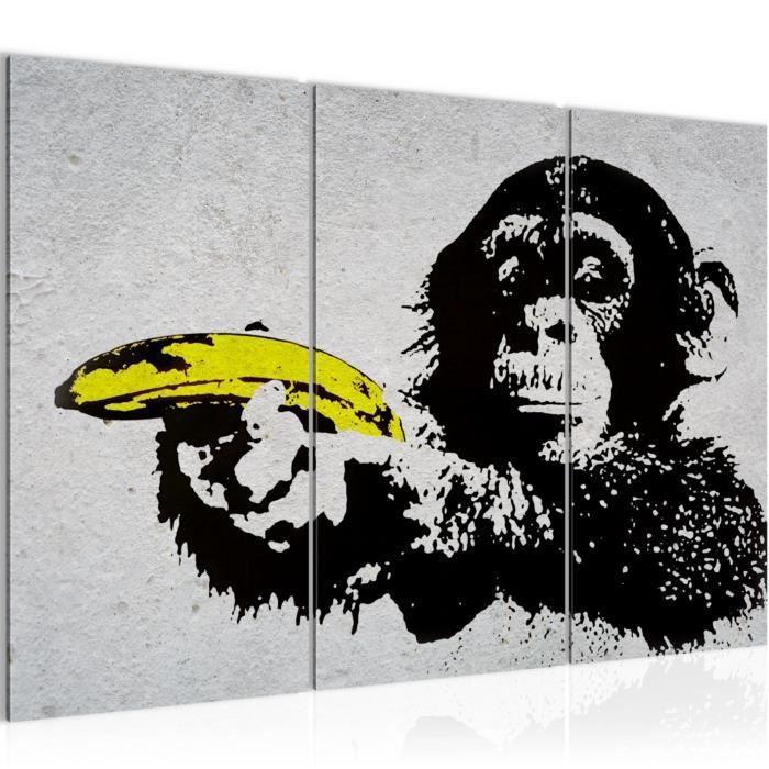 Tableau Décoration Murale Banksy Ballon Fille - Art Urbain Moderne Toile Non Tissée Salon - Bleu 301612c
