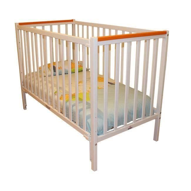 Pack Lit Bebe A Barriere Coulissante Avec Matelas Camille Orange 60x1cm Cdiscount Puericulture Eveil Bebe