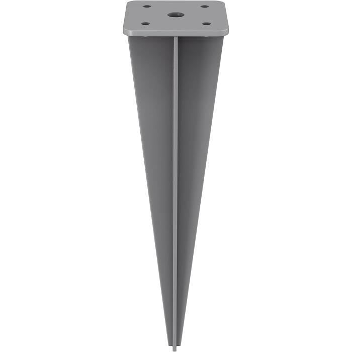 Piquet pour fixer le poteau du store latéral SONGMICS - Gris - 115 x 115 x 46 cm - Accessoire de store latéral
