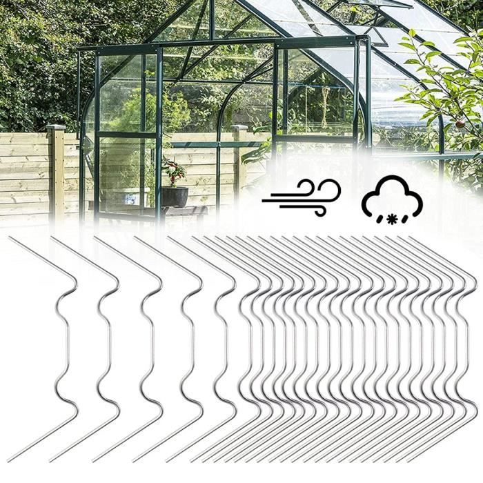 Ahlsen 50pz Suspensions Pour Serre Et 50pz Crochets En S, Clips à Effet