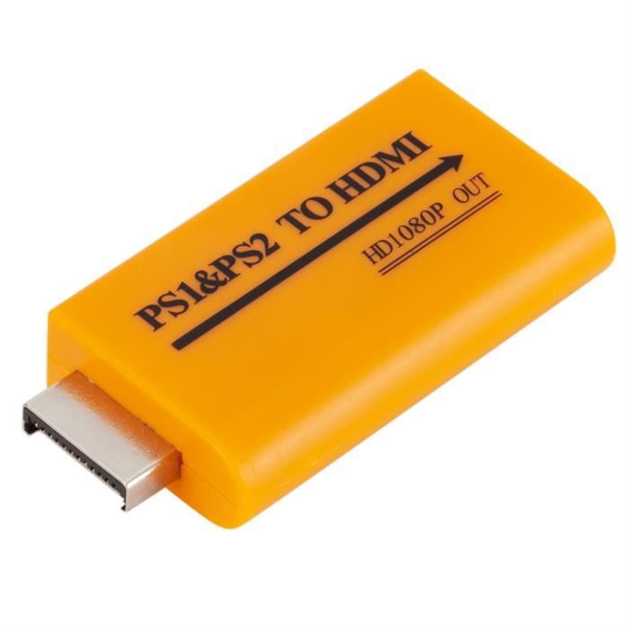 Adaptateur PS1/PS2 Vers HDMI 1080P - Câble AV Inclus 1m, Plug & Play, Pour Téléviseurs Modernes, Conversion Audio/vidéo