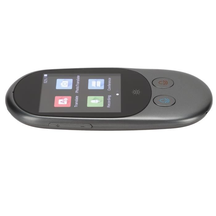 HASAIKA® Écouteurs Traducteur Bluetooth Noir - Traduction Instantanée Pour Voyages, Réunions Et Études