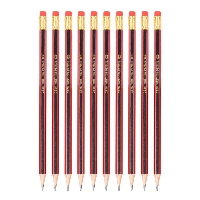 Crayons à Papier avec Gomme Crayons Graphites HB pour Les Examens, lcole, Le Bureau, lEsquisse