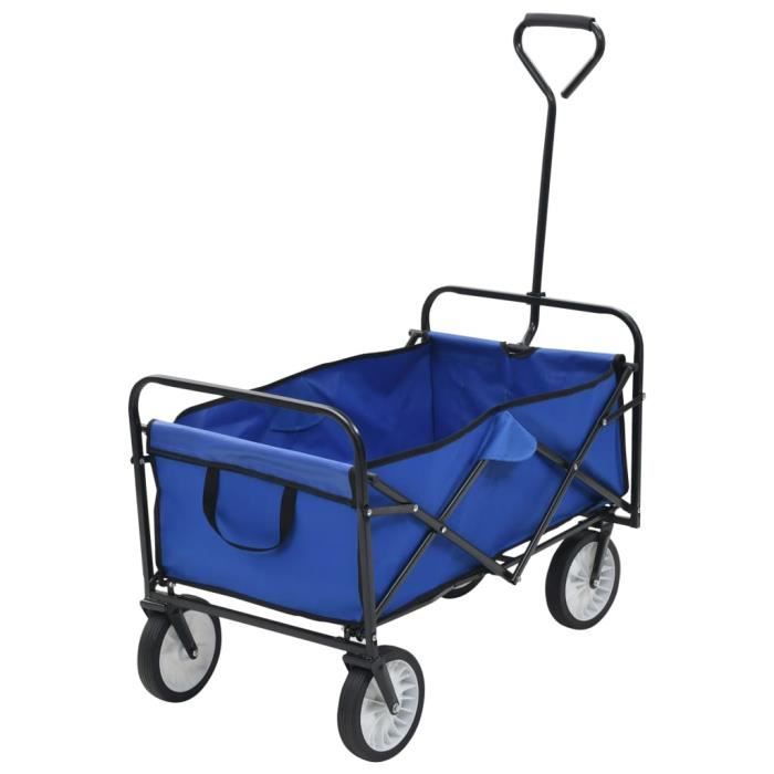 Chariot Pliable 100 Kg Chariot Pliable - 100 L - 75 Kg - Roues Balustrade U00e0 360u00b0 - 70 X Chariot De Plage Roue Gonflable