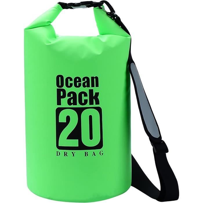 Sac ??tanche Flottant 15 L TRAHOO - Vert - Pour Kayak, Rafting, Bateau, Natation, Camping, Plage 