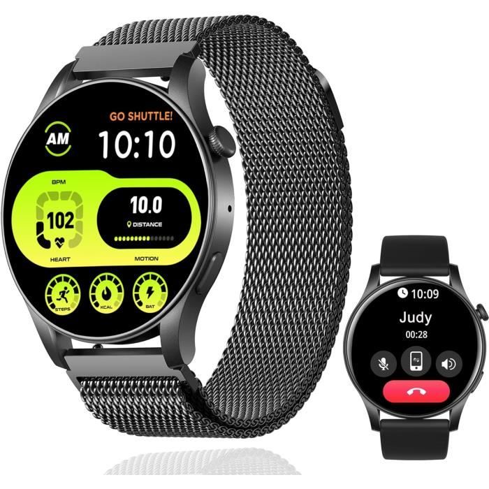 Togala Montre Connectée Homme Femme avec Appels Bluetooth, 1,96 Pouces