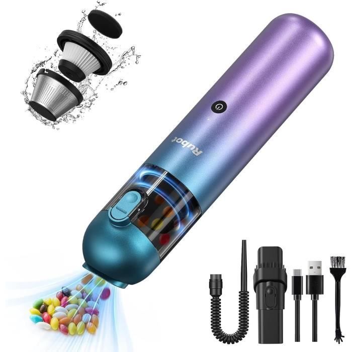 Aspirateur à Main, 28000PA Aspirateur De Voiture Puissant Portable 2er 7500mah Batteries Rechargeables 3 En 1 Aspirateur Sans Fil Pour Poils Danimaux Voiture Maison Bureau Cuisinenoir 92382710