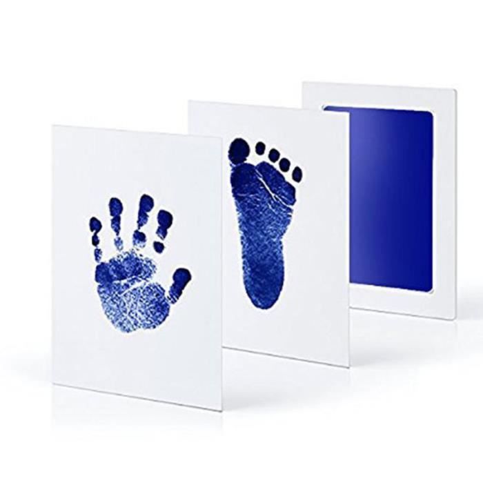 Baby Handprint Et Empreinte Kit Cadre Empreintes Main Baby Print Photo Empreinte Bebe Cadre Photo Cadeau Pour Nouveau Nee Bleu Cdiscount Beaux Arts Et Loisirs Creatifs
