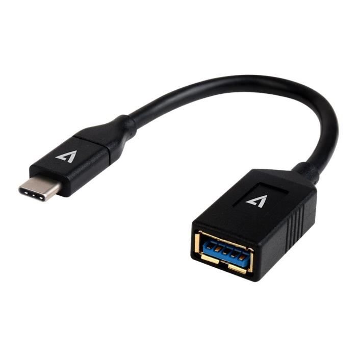 V7 Adaptateur de câble USB Type C Mâle - Noir