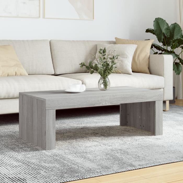 PromoTable de Salon LMT - Table basse sonoma gris 102x50x36 cm bois dingénierie 127Kg