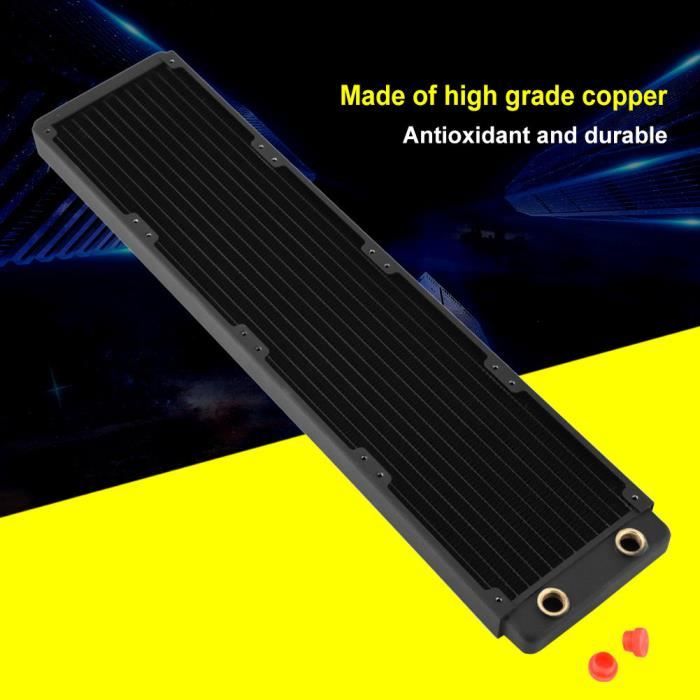 Richer-R Watercooling Radiateur, Dissipateur De Chaleur Radiateur En Cuivre Pour PC-Noir (120mm / 240mm / 360 Mm / 480mm)(120mm
