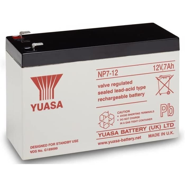 Yuasa NP7-12 (NP7-12S) 12v 7Ah SLA Batterie ( Yuasa)