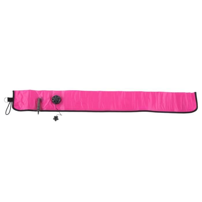 Bouée De Marquage De Plongée Gonflable Haute Visibilité – Tube Signalétique En Nylon, Bandes Réfléchissantes, Valve Antidéflagrante, Anneau D Acier (rose)