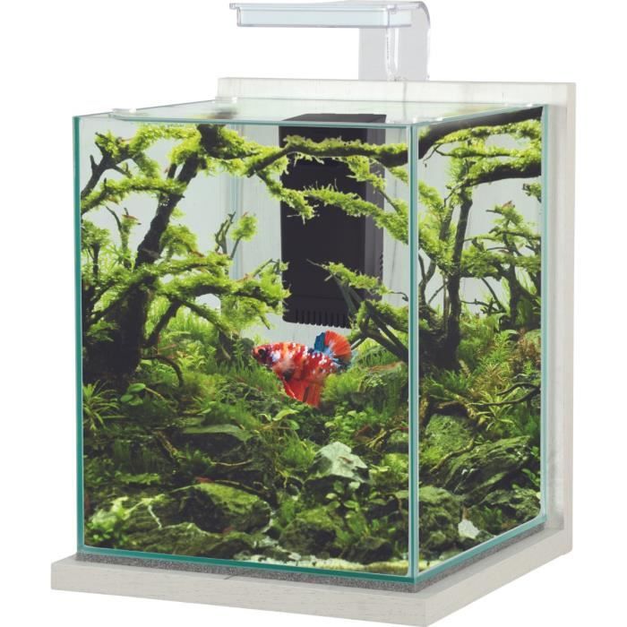 aquarium poisson équipé 18,7 litres jalaya xl cérusé blanc - zolux